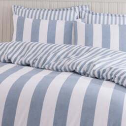 Kent Broad Stripe 100% Cotton Duvet Cover & Pillowcase Set - thumbnail 4
