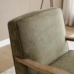 Esme Distressed Chenille Occasional Chair - thumbnail 2