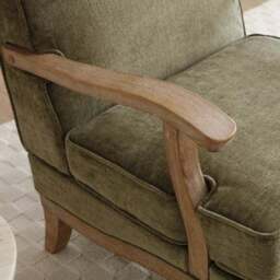 Esme Distressed Chenille Occasional Chair - thumbnail 3