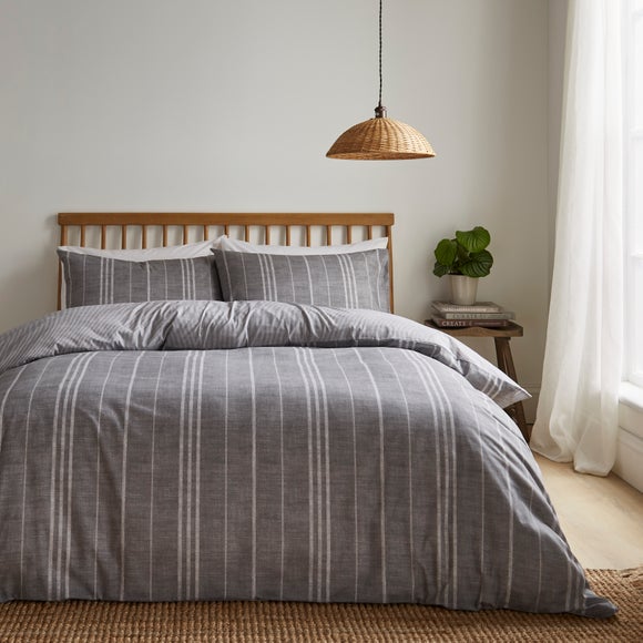 Harley Stripe Polycotton Duvet Cover & Pillowcase Set - image 1