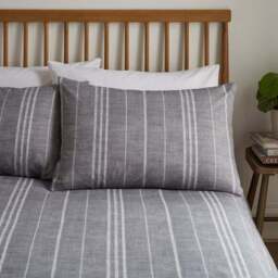 Harley Stripe Polycotton Duvet Cover & Pillowcase Set - thumbnail 2