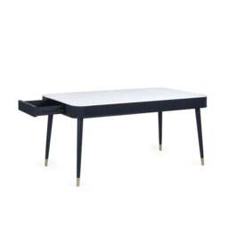 Louis Black Fluted Stone Dining Table - thumbnail 3
