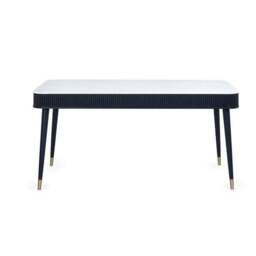 Louis Black Fluted Stone Dining Table - thumbnail 4