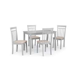 Taku 4 Seater Rectangular Dining Table with 4 Coast Chairs, Grey - thumbnail 1