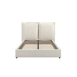 Sunday Pillow Back Bed Frame, Linen - thumbnail 2