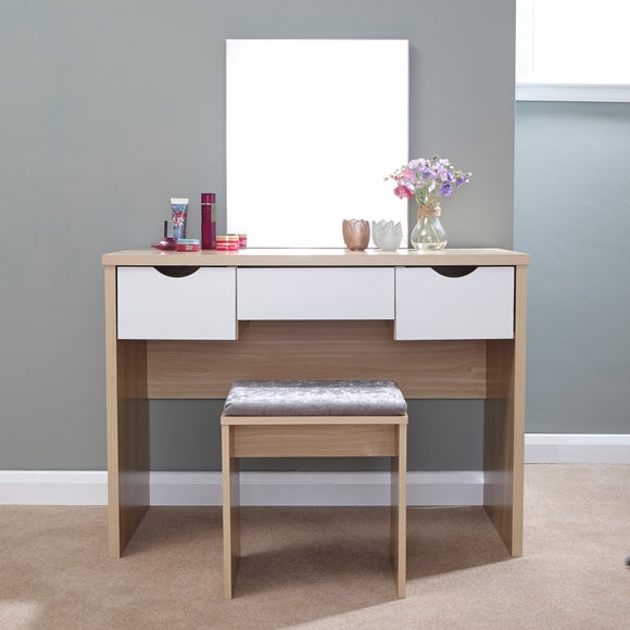 Elizabeth 3 Drawer Dressing Table Set with Mirror - image 1