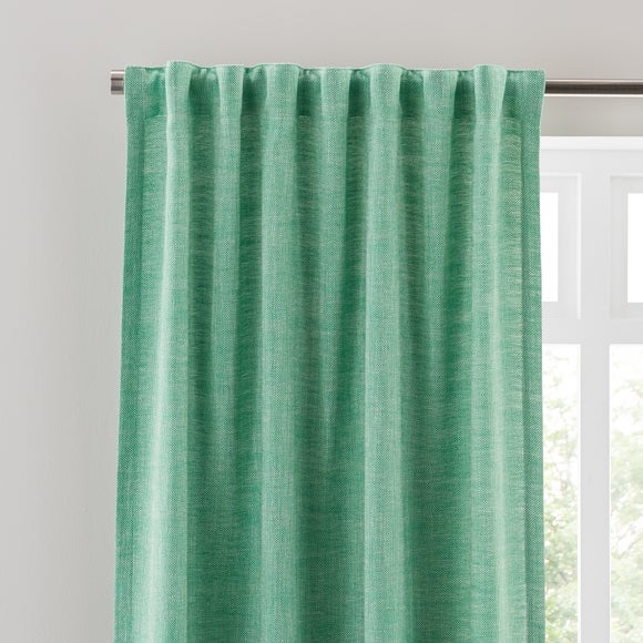 Zia Linen Look Multi Header Unlined Curtains - image 1