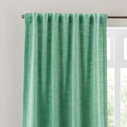 Zia Linen Look Multi Header Unlined Curtains - thumbnail 1