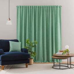 Zia Linen Look Multi Header Unlined Curtains - thumbnail 3