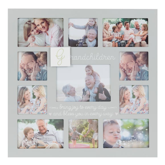 Grandchildren Grey Collage Multi Photo Frame