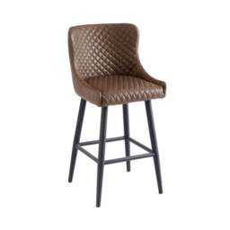 Montreal Counter Height Bar Stool, Faux Leather - thumbnail 4