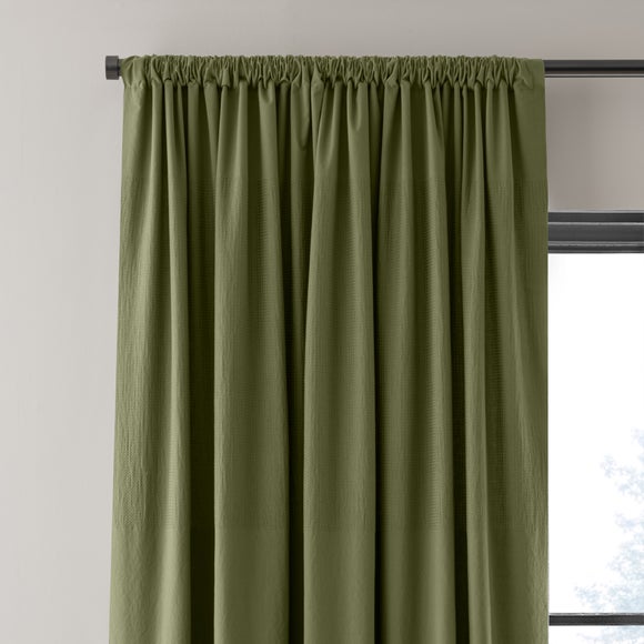 Newston Waffle 100% Cotton Slot Top Curtains - image 1
