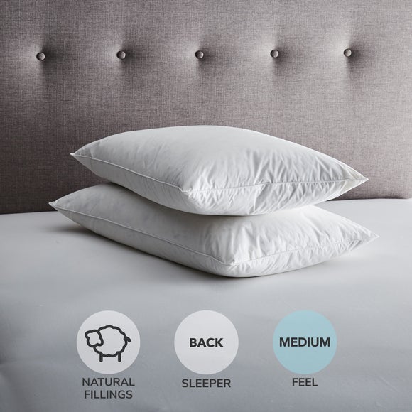 Fogarty Pack of 2 Duck Feather & Down Back Sleeper Pillows - image 1