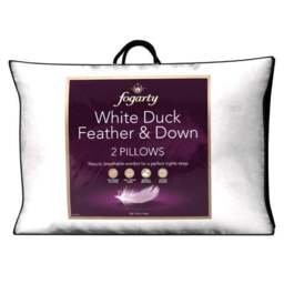 Fogarty Pack of 2 Duck Feather & Down Back Sleeper Pillows - thumbnail 4