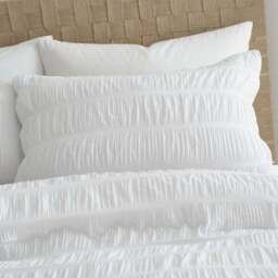Catherine Lansfield Seersucker Reversible Duvet Cover & Pillowcase Set - thumbnail 2