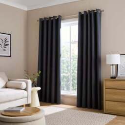 Berlin Blackout Eyelet Curtains - thumbnail 2