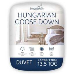 Snuggledown Retreat Hungarian Goose Down Duo 4.5 + 9 Tog All Seasons Duvet - thumbnail 2