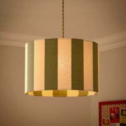 Beatrice Stripe Drum Lamp Shade - thumbnail 2