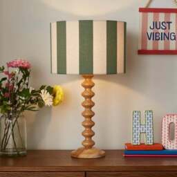 Beatrice Stripe Drum Lamp Shade - thumbnail 4