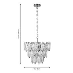 Eve 6 Light Adjustable Chandelier - thumbnail 6