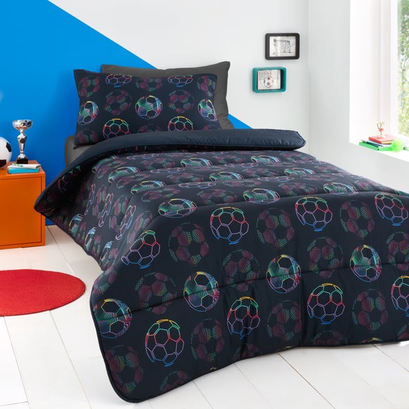 Bright Football 7.5 Tog Single Coverless Duvet and Pillowcase Set - image 1
