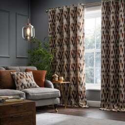 Kelso Cut Velvet Eyelet Curtains - thumbnail 4