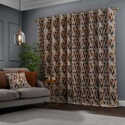 Kelso Cut Velvet Eyelet Curtains - thumbnail 5