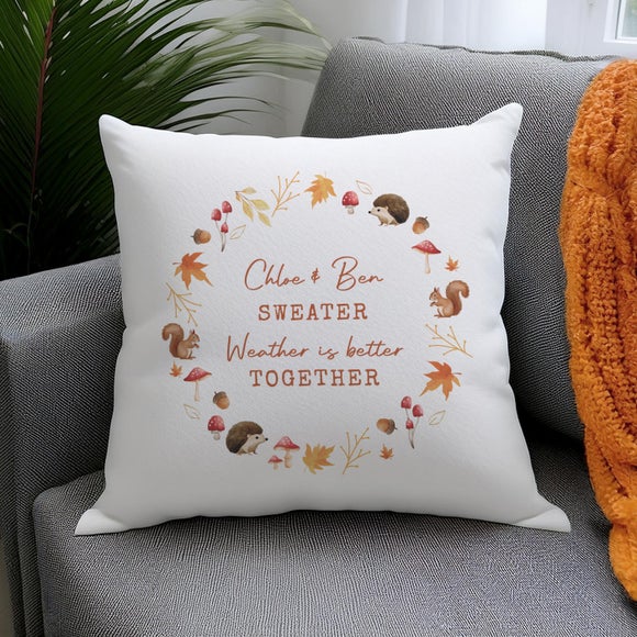 Personalised Autumn Square Cushion - image 1