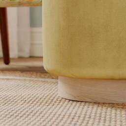 Round Velvet Storage Footstool - thumbnail 5