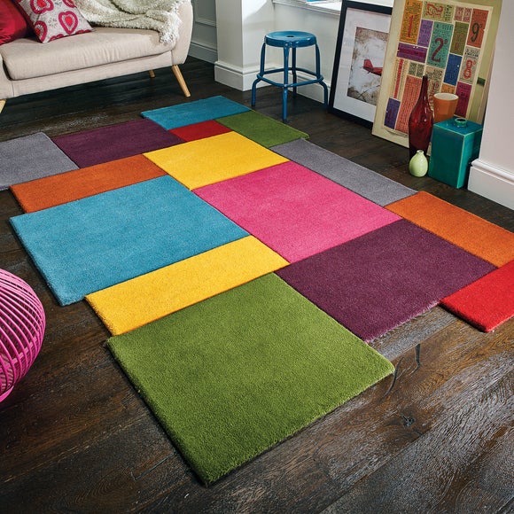 Collage Modern Cut-Out Wool Rug - image 1