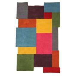 Collage Modern Cut-Out Wool Rug - thumbnail 2