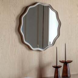 Cedar and Sage Seabrook Wave Round Wall Mirror - thumbnail 1
