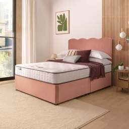 Silentnight Divan Bed With Velvet Merlin Headboard and 800 Pocket Sprung Mattress