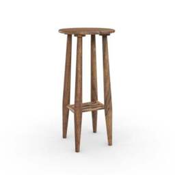 Haider Plinth Side Table, Acacia Wood - thumbnail 6