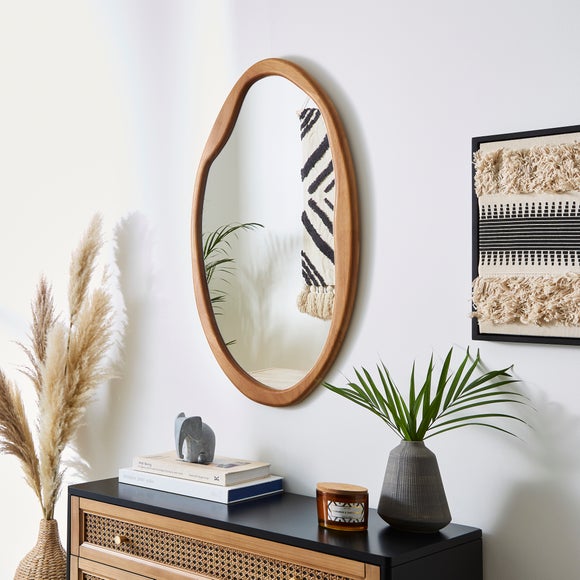 Pebble Wood Wall Mirror - image 1