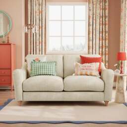 Hattie Slub Faux Linen 2 Seater Sofa - thumbnail 1