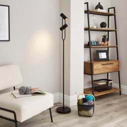 Kit Industrial 2 Light Adjustable Floor Lamp