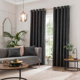 Genoa Chenille Blackout Eyelet Curtains - thumbnail 2