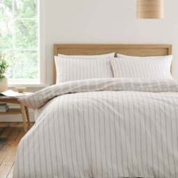 Bianca Ashford Stripe 100% Cotton Reversible Duvet Cover & Pillowcase Set - thumbnail 4
