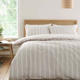 Bianca Ashford Stripe 100% Cotton Reversible Duvet Cover & Pillowcase Set - thumbnail 3