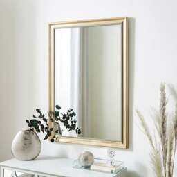 Beaded Edge Rectangle Overmantel Wall Mirror - thumbnail 1