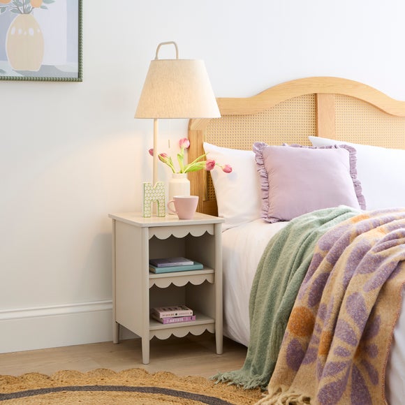 Remi Scalloped Adjustable Bedside Floor Lamp - image 1