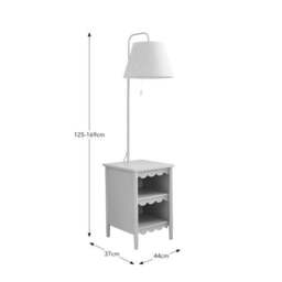 Remi Scalloped Adjustable Bedside Floor Lamp - thumbnail 6