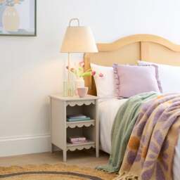 Remi Scalloped Adjustable Bedside Floor Lamp - thumbnail 1