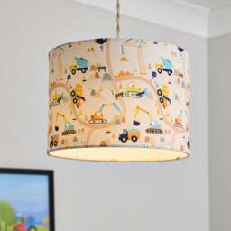 Trucks and Diggers Easy Fit Lamp Shade - thumbnail 1