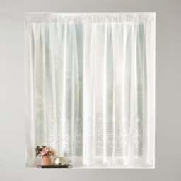 By the Metre Jubilee Net Slot Top Curtain Fabric - thumbnail 1
