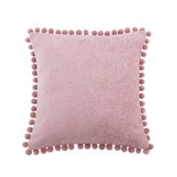Chenille Square PomPom Cushion - thumbnail 1