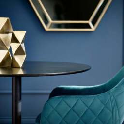 Nero 4 Seater Round Dining Table, 80cm - thumbnail 3
