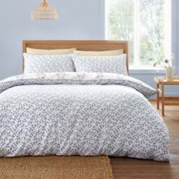 Bianca Eloise Floral 100% Cotton Reversible Duvet Cover & Pillowcase Set - thumbnail 3