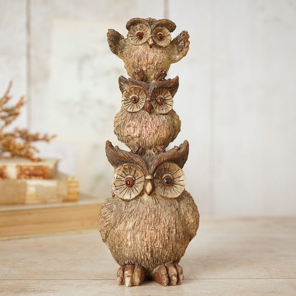 Country Living Stack Of Owls Ornament - image 1